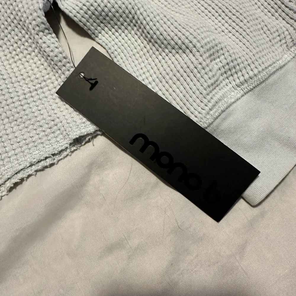 NWT Mono B Waffle Knit Oversized Crop Top Sz L - Picture 4 of 8